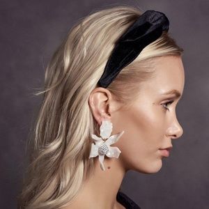 LELE SADOUGHI MOTHER OF PEARL CRYSTAL LILY EARRINGS